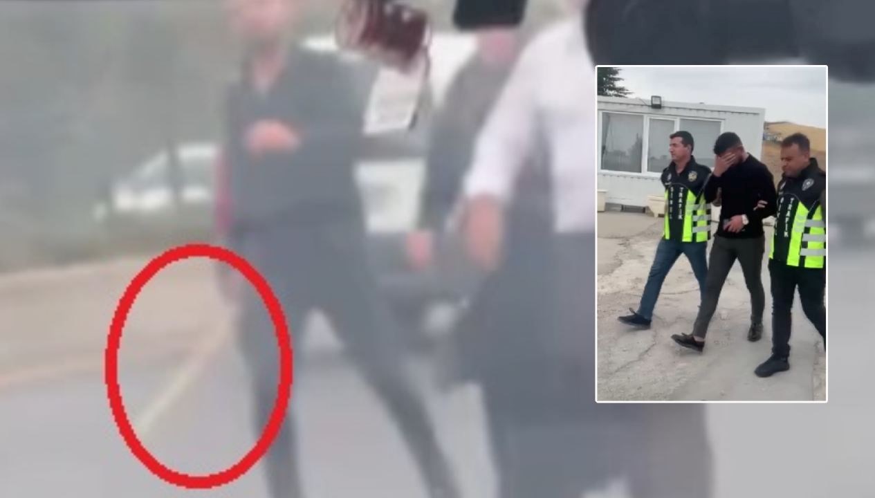 ankarada elinde sopayla trafigi tehlikeye atan surucu yakalandi tiqdPz7e